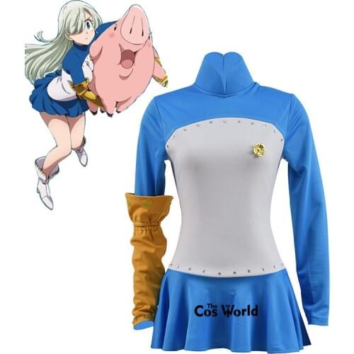 The Seven Deadly Sins Elizabeth Liones Dress Uniform Outfit Anime Cosplay Costumes