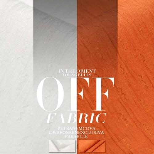 Crepe texture of double jacquard silk + cotton blended fabric white DIY skirt shirt silk clothes A73