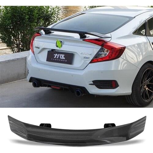 Trunk Spoiler Carbon Surface Type TC Car Accessories Rear Wing Tail Spoiler General Type for Honda Civic Sedan 2006 - 2019