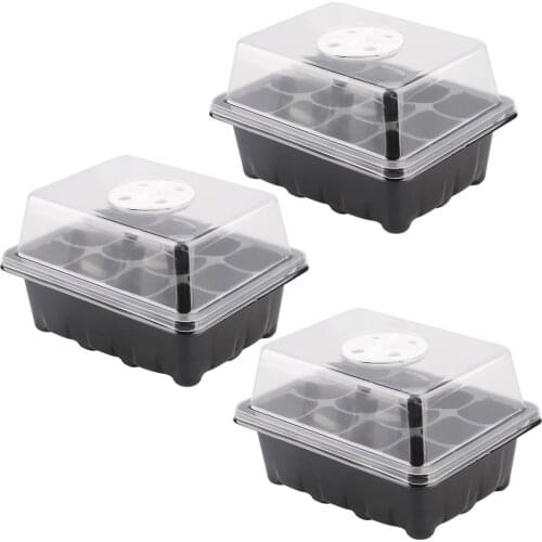 Seedling Starter Mini Greenhouse Seedling Seedling Starter Tray 6 Cells Hand Tool Kit 12-hole Seedling Propagation Kit