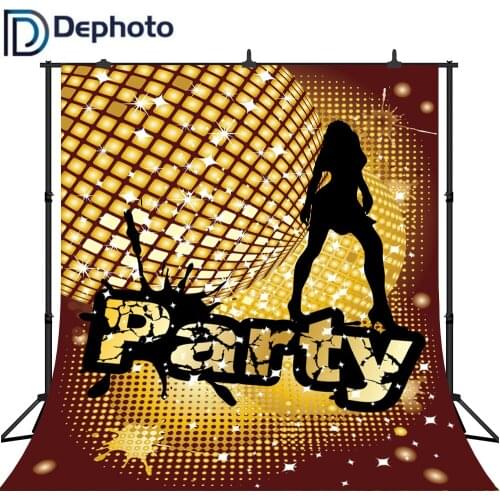 DePhoto Vinyl Photography Backdrop Luxury Disco Party Decor Photo Background Photocall Studio Photoshoot Portrait Customize