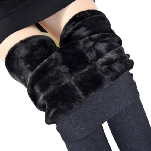 TOIVOTUKSIA 500g Super Warm Thicken Newly Hot Women Heat Fleece Winter Stretchy Leggings Warm Fleece Lined Slim Thermal Pants