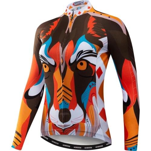 Women Cycling Jersey Shirts Long Sleeve Tops Bike Jersey Wear Clothing MTB Ropa ciclismo Quick Dry Outdoor Bicycle Clothes