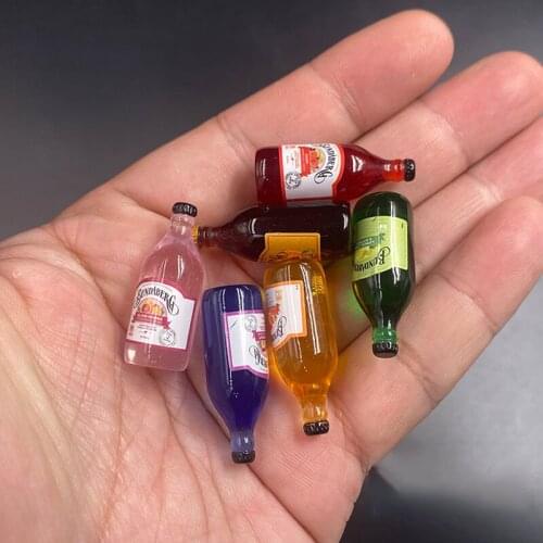 1PC Mini Fruit Foreign Wine Bottle Models for 12'Scene Accessories DIY