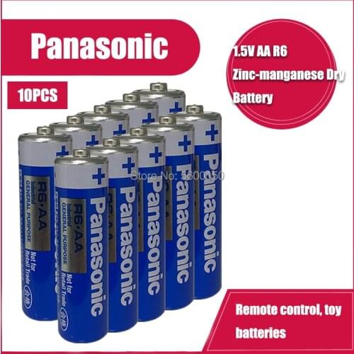10PCS 1.5V R6 AA Panasonic Industrial Alkaline Batteries No Mercury Dry Battery For Electric Toys Flashlights Clock Mouse