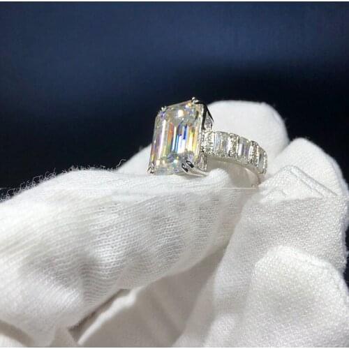 100% 14K Gold ring 3ct D color VVS Moissanite Diamond Ring Wedding ring With national certificate