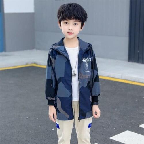 2020 Autumn Boy Hoodies Jacket Children Wear Spring Jacket 5-12 Years Teenager Boys Camouflage Jacket Outwear Kids Boys Coat
