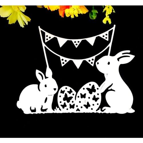 2021 New Easter Bunny Eggs Metal Cutting Die Embossing Scrapbooking Stencil Craft Cut Die For DIY Card Handmade