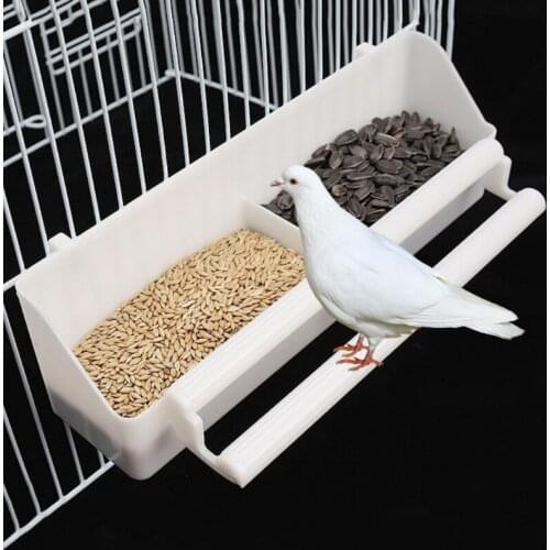 2021 New Parrot Birds Water Hanging Bowl Parakeet Feeder Box Pet Cage Plastic Food Container