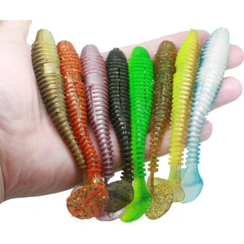 Paddle Tail Shad Soft Lures 4pcs 9cm 6.8g Pesca Artificial Bait Worms for Fishing Silicon Bait Fishing Tackle