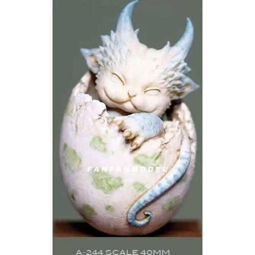 40MM Resin Model Kits Just born little dragon colorless and self-assembled A-244