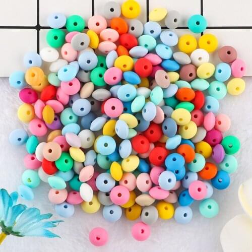 Kovict 500/1000/2000pc Mixing Silicone Beads 12mm BPA Free Food Grade DIY Baby Chew Toy Nursing Accessory Teething Necklace
