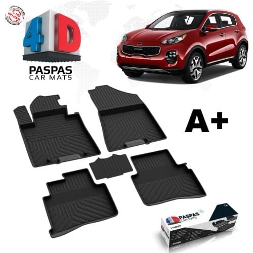 Kia Sportage Model car mat slip-resistant outsole design 2016 2017 2018 2019 2020 2021 year rubber carpet dirt resistant studded lux premium