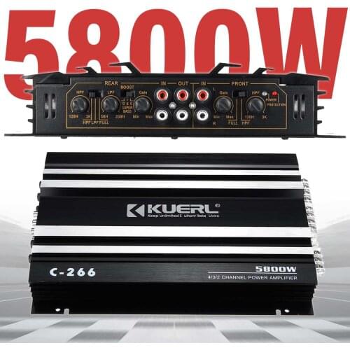 12V 5800W Car Amplifier Multichannel Powerful Car Audio Subwoofer Aluminum Alloy Vehicle Power Stereo Amp Car Sound Amplifiers