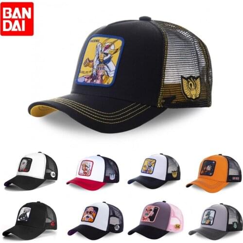 New Brand High Quality Saint Seiya Cartoon Anime Snapback Baseball Cap Men Women Hip Hop Dad Mesh Trucker Hat Dropshipping