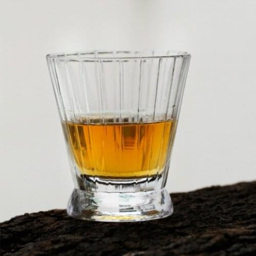 Vertical Stripes Whiskey Wine Glass 100-175ml Exclusive High-Grade Distilled Beverage Vodka Tasting Cup Special Cup