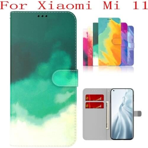 Sunjolly Case for Xiaomi Mi 11 Wallet Stand Flip PU Phone Case Cover coque capa Xiaomi Mi 11 Case Xiaomi Mi 11 Cover