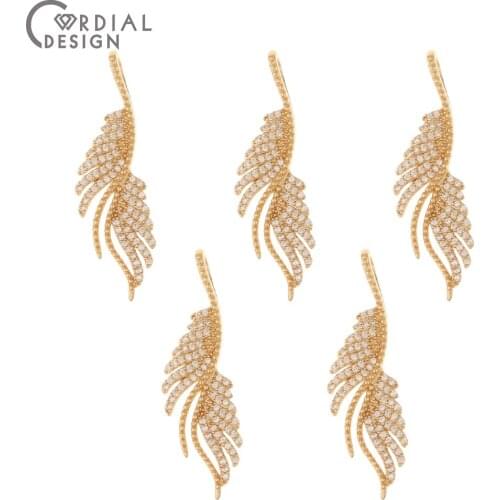 Cordial Design 20Pcs 12*41MM DIY Pendant/Hand Made/Necklace Accessories/CZ Charms/Jewelry Findings & Components/Necklace Making