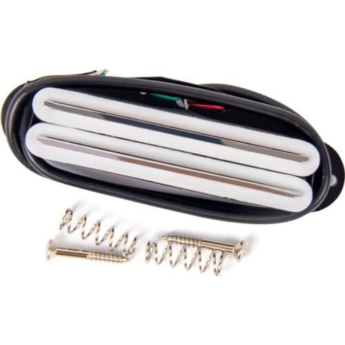 Dual Hot Rail Humbucker Pickup Single Coil for Electric Guitar Blade White