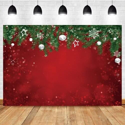 Laeacco Christmas Winter Photo Background Snowflakes Branches Birthday Portrait Photographic Photo Backdrop For Photo Studio