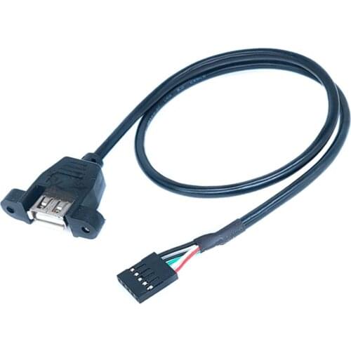 Motherboard 5 pin to USB2.0 adapter cable with screw hole Motherboard pin 5Pin to USB extension cable