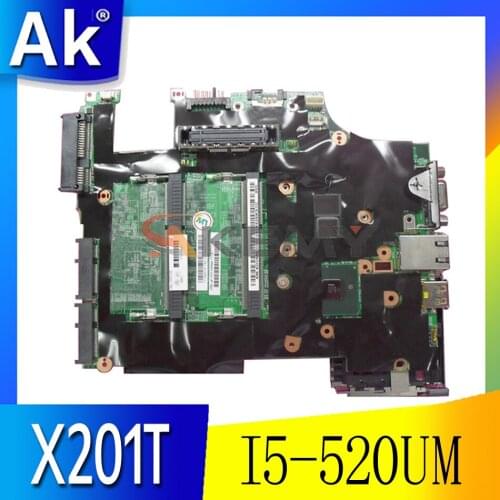 Laptop motherboard For LENOVO Thinkpad X201T I5-520UM Mainboard 63Y2180 09236-1 DDR3
