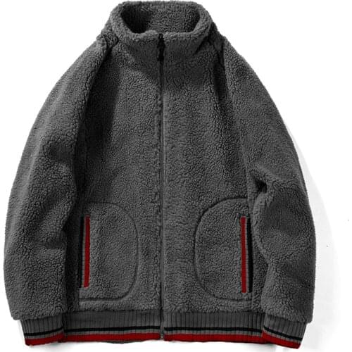 Fur Jacket Men Winter Outwear Mens Thick Jackets Warm Fleece Lining Coat Brand Clothing Streetwear Casual Top Male European Size