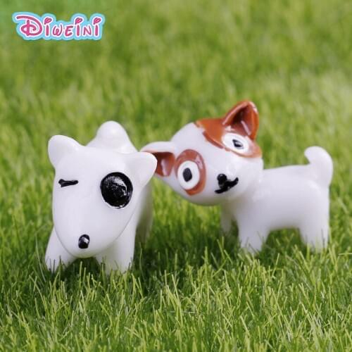 Cute Dog Mini Toy cartoon animal model garden animals plastic girl boy toy Miniature Figurine DIY Accessories Decoration