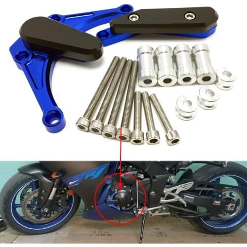 Motorcycle aluminum Accessories Left&Right Side Engine Stator Slider Crash Pads For Yamaha YZF R1 YZF-1000 2009-2014