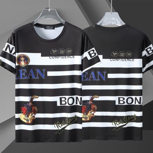 Men plus size T-shirt pring Ice silk sense fat short sleeve T - shirt male thin fat half sleeve jacket plus fat 10XL