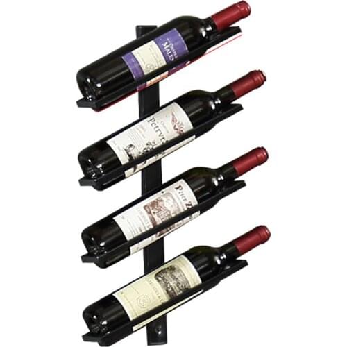 UPORS 2/4 Bottle Wine Rack Wall Mounted Wine Bottle Holder Creative Stylish Modern Iron Stand Champagne Storage Bar Accessories