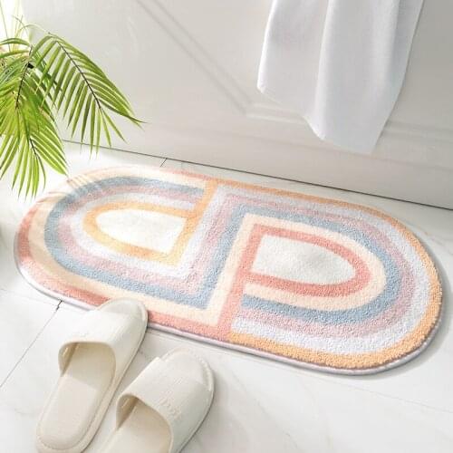 LYN&GY Home Bath Mat Bathroom Carpet Water Absorption Non-slip Memory Foam Machine washable Rug Toilet Floor Mat
