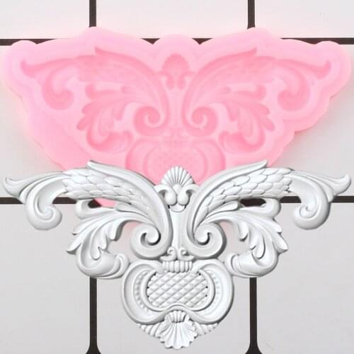 Relief Cake Border Fondant Mold Cupcake Topper Silicone Mould Cake Decorating Tools DIY Party Candy Resin Clay Chocolate Molds
