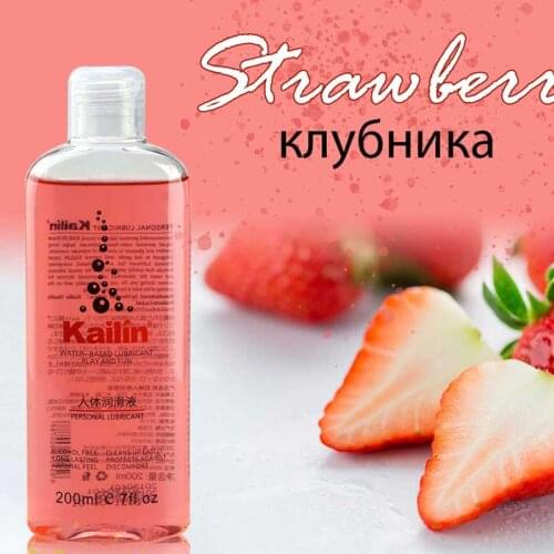 200ml Strawberry Flavor Edible Lubricant for Anal Vaginal Oral Sex Silicone Lubricating Oil Body Massage Gel Sexual Toy Adult