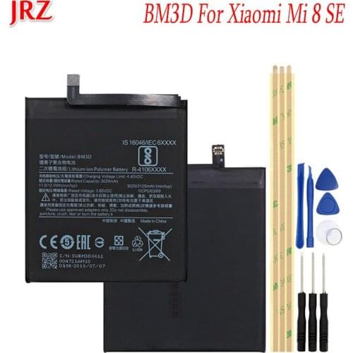 3.85V 3020/3120mAh BM3D For Xiaomi Mi 8 SE phone High Quality Backup Replacement Batteries Bateria For Xiaomi Mi 8 SE with Tools