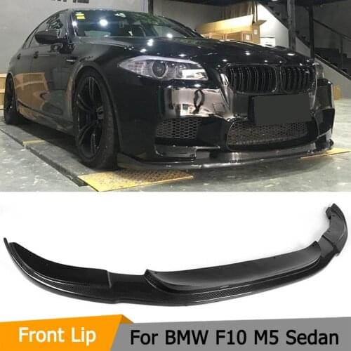 Carbon Fiber Front Bumper Lip Spoiler For BMW 5 Series F10 M5 Sedan 4-Door 2012-2016