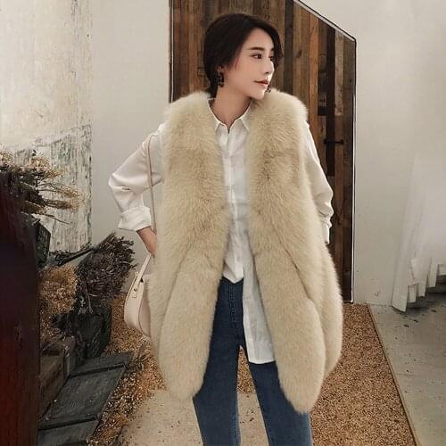 TOPFUR Natural Real Fox Fur Vest Genuine Fox Fur Thick Warm Winter Women Gilet Luxury Top Fashion Overcoat Slim Female Jacket