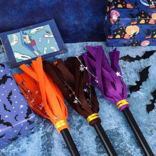1/3 PCS Witch Broom Cosplay Witch Accessory For Halloween Party Scene Props Broom For Children Adults Halloween Costume Supplies