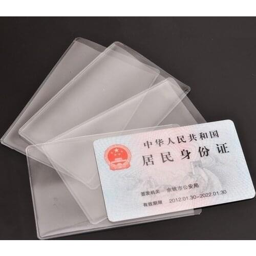 1/5/10PCs Transparent Waterproof Card Cover PVC Silicone Credit Cards Bank ID Card Sleeve Plastic Case Holder Protector Clear