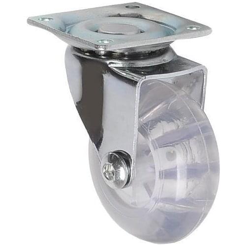 2/3 Inch Swivel Caster Wheels Heavy Duty Industrial Caster With M8 x 15mm Threaded Stem No Noise PU Wheels For Carts workbench
