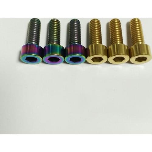 2pcs M2.5x8mm titanium alloy screws Allen cup bolts hex socket cap head screw Ti hexagon slot small precision bolt