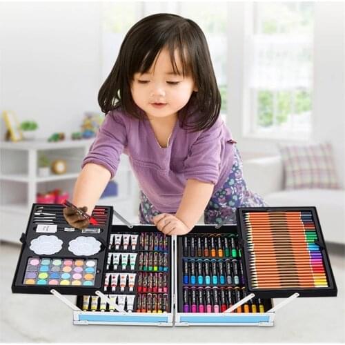 208 couleurs/1 ensemble avec boîte-cadeau couleur stylo créatif couleur Graffiti stylo enfant peinture fournitures étudiant pape