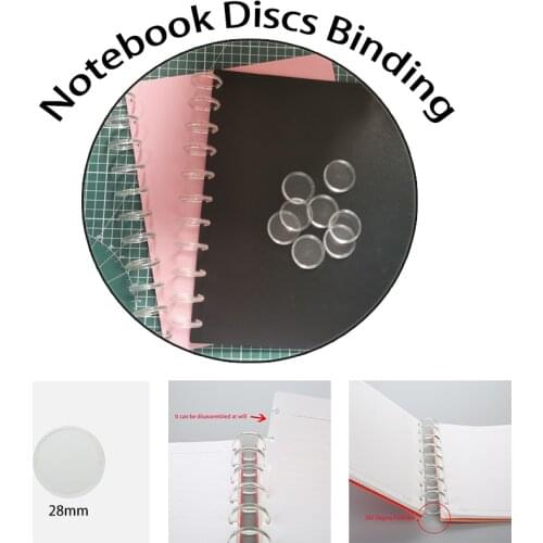 24pcs 28mm Mushroom Hole Binder Discs Notebook Binding Rings Binder Mushroom Binding Discs 360 Degree Foldable Office Supplies