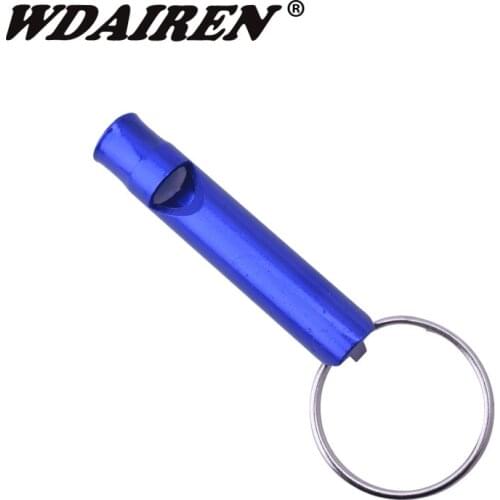 5Pcs/lot Mini Aluminum Alloy Whistle Keyring Keychain For Outdoor Emergency Survival Safety Sport Camping Hunting Random Color