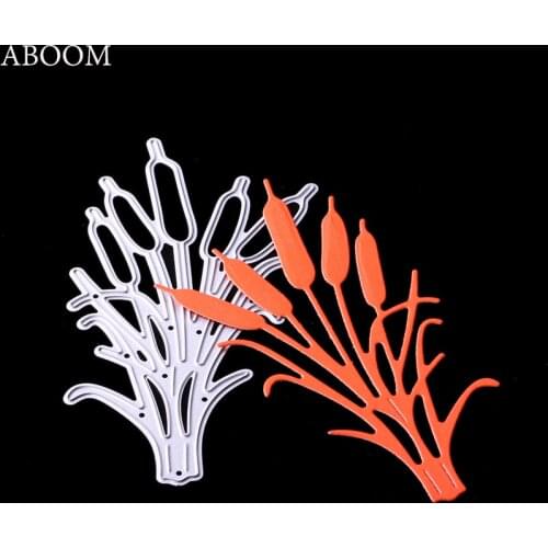 ABOOM Fresh Natural Cattail Grass Metal Cutting Dies Stencil For DIY Scrapbooking Photo Album Diary Decoration Embossing Die Cut