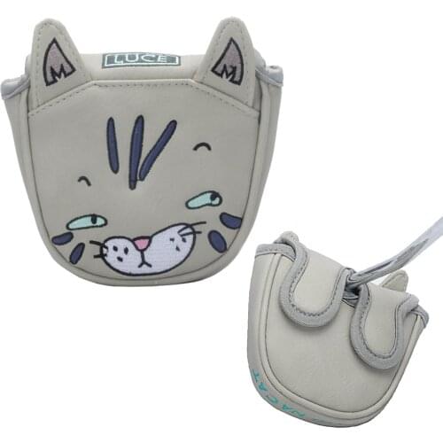 Golf Putter Cover Club Headcover Magnetic Closure for center-shaft Club cove Cartoon lazy cat