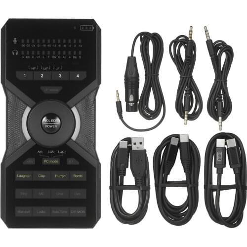 Digital OTG Sound Card Sound Mixer Board Wireless Connection for Live Streaming Music Recording Karaoke Singing Compatible