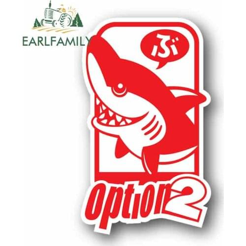 EARLFAMILY 13cm x 8cm for Option Cartoon Sign Car Stickers Vinyl JDM Sunscreen Waterproof Anime Bumper Trunk Truck Graphics RV