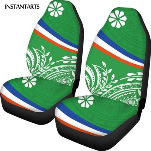 INSTANTARTS Green Island Flag Design Comfortable Automobile Seats Protector for Car Non-skid Vehicle Seat Cushion Seat Protector