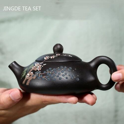 Chinese Yixing Tea Pot Plum Bossom Purple Clay Teapot Beauty Kettle Home Handmade Teaware Tie Guanyin Tea Ceremony Gifts 160ml